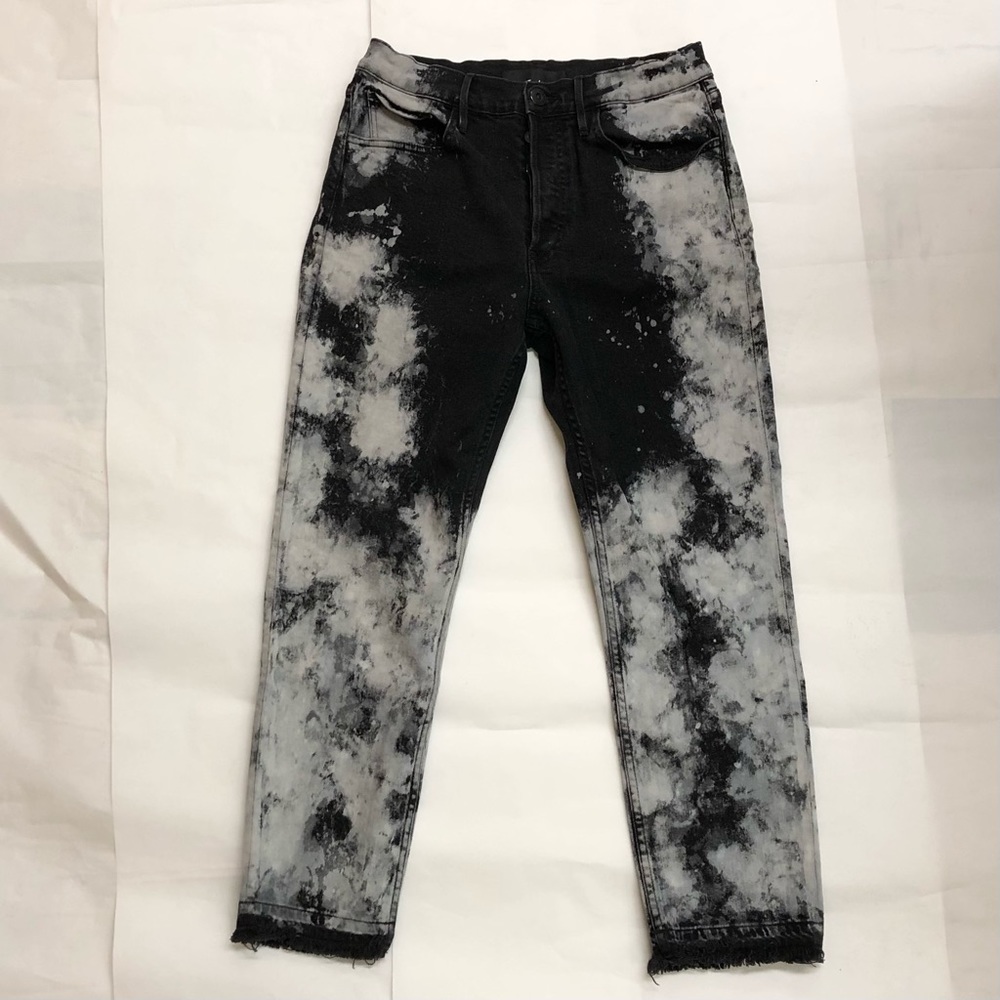 3X1 NYC High waist crop leg black “Kuro marble” jeans size 28